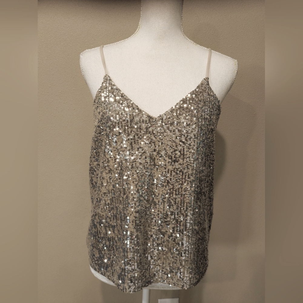 Express Metallic Sequin Cami Tank Top SizeS/P